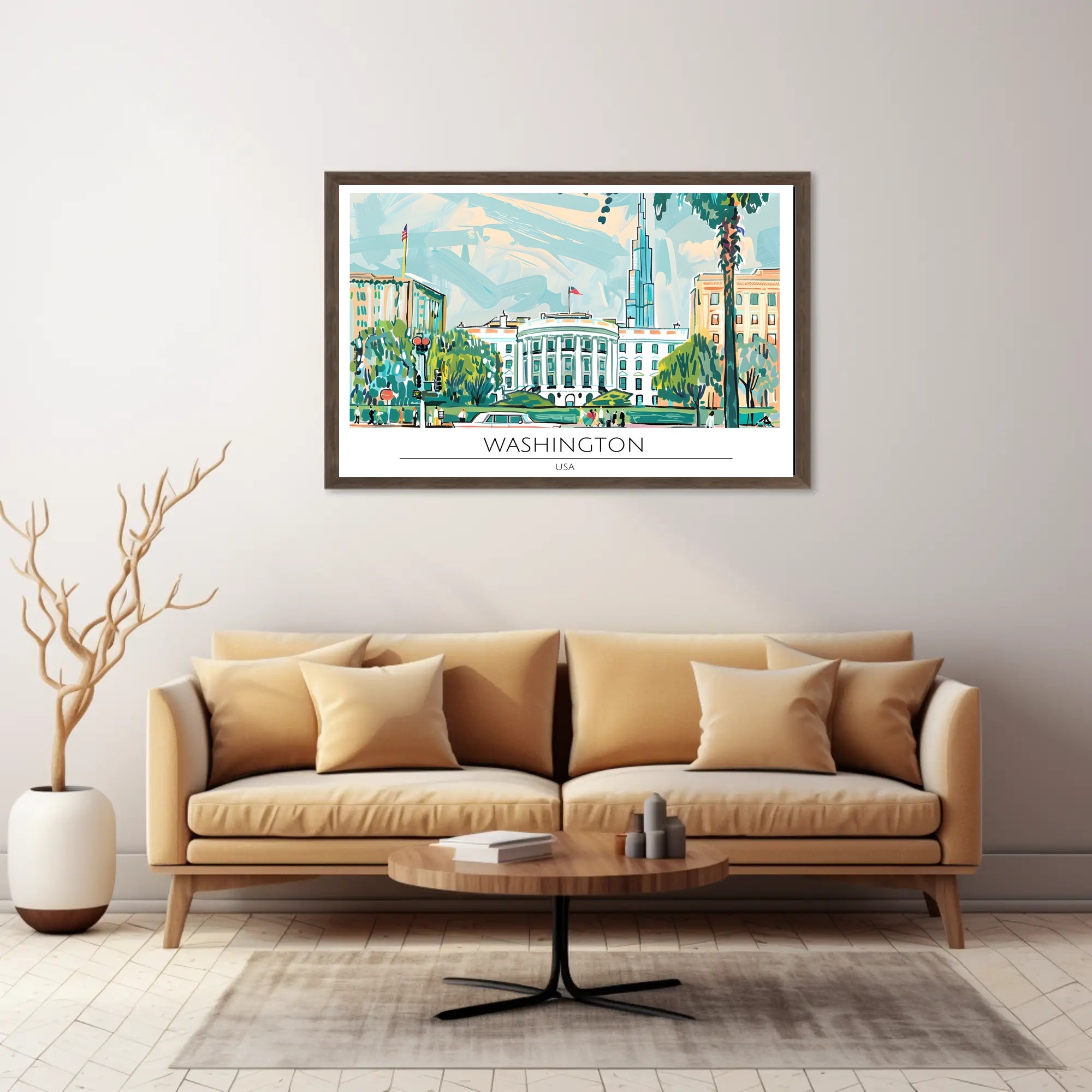 Washington D.C. Illustration Poster
