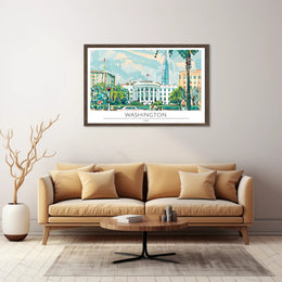 Washington D.C. Illustration Poster