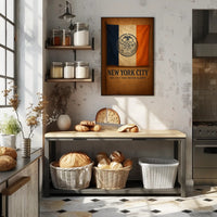 New York City Flag Vintage Nostalgia Country Flag Poster