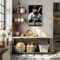 Babe Ruth Legendary Baseball Icon Poster