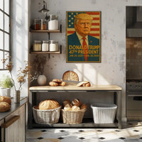 Trump Threads Unity Patriotic Surreal Poster