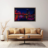 Orlando, Florida Night Lights Poster