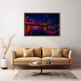 Orlando, Florida Night Lights Poster