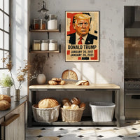 Donald Trump 45th President of the United States Layered paper Collage Poster