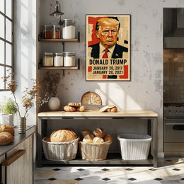 Donald Trump 45th President of the United States Layered paper Collage Poster