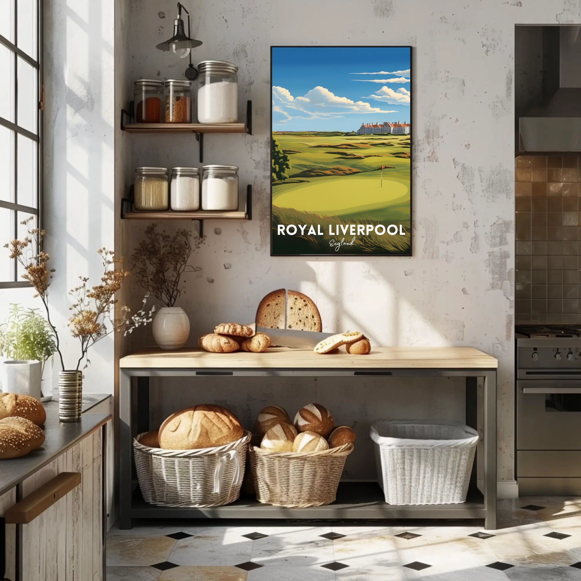 Royal Liverpool Golf Course Scenic Travel Poster