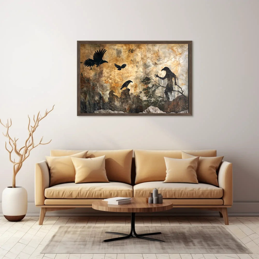 Mystical Gothic Ravens Fantasy Art Poster Print