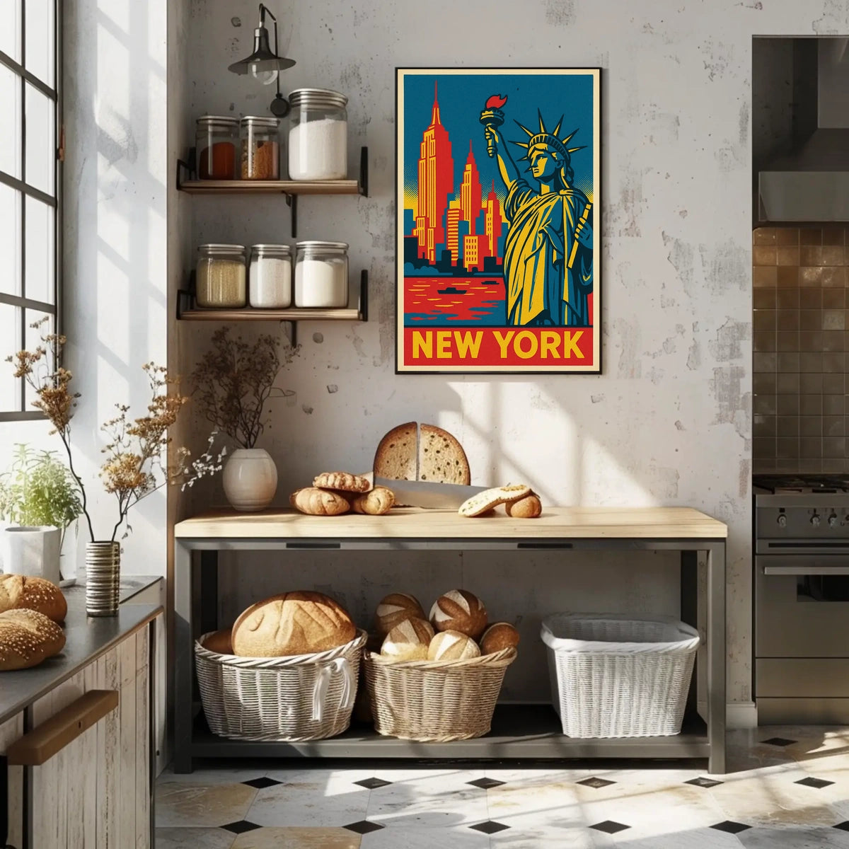 New York Iconic Landmarks Poster