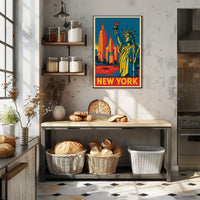 New York Iconic Landmarks Poster