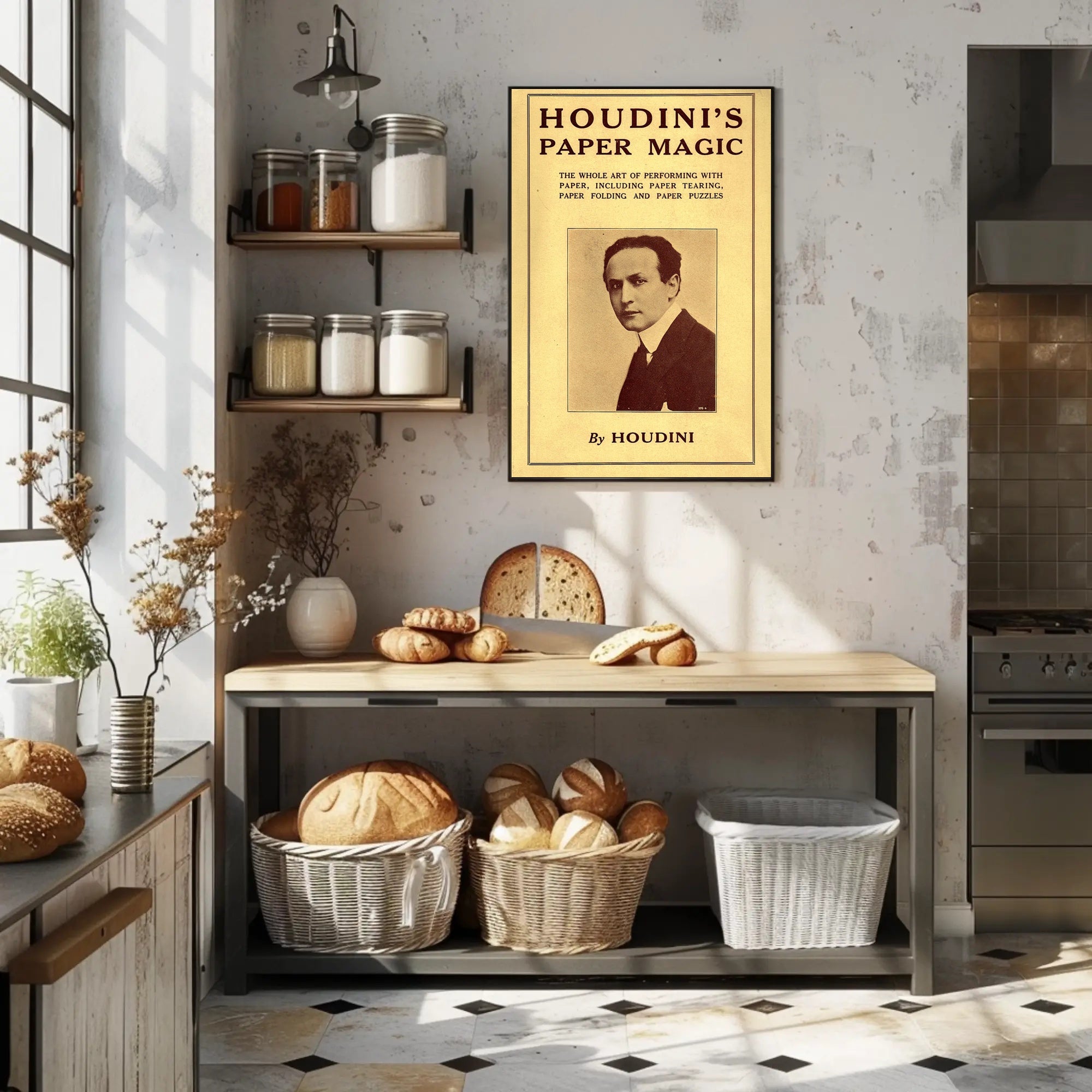 Houdini's Paper Magic: Vintage Cultural or Heritage Poster