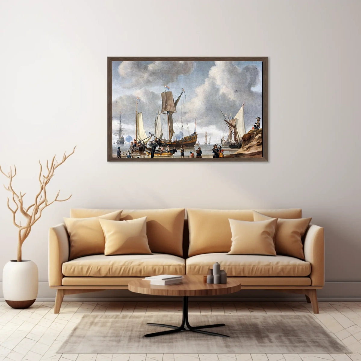 Maritime Adventure in a Bustling Historical Harbor Poster