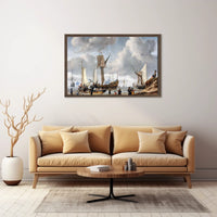 Maritime Adventure in a Bustling Historical Harbor Poster