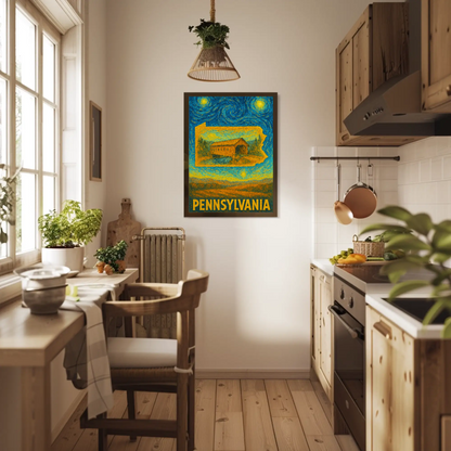 Pennsylvania Starry Night Poster