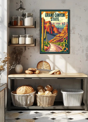 Grand Canyon Vintage Travel Adventure Poster