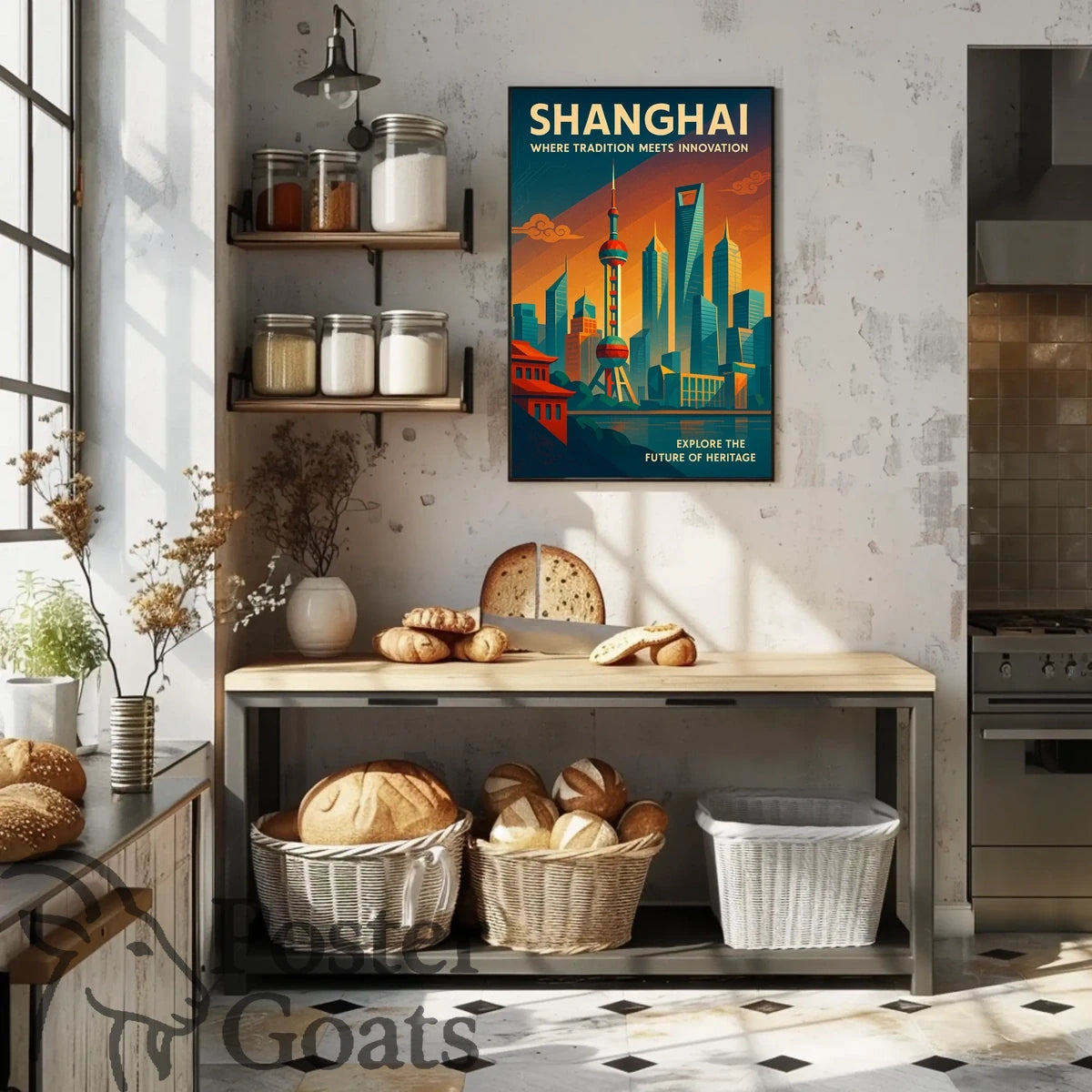 Shanghai: Tradition Meets Innovation Urban or Cityscape Poster
