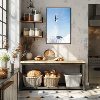 Aerial Skiing Adventure Poster