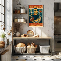 Jim Thorpe Iconic Sports Legend Poster