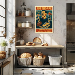 Jim Thorpe Iconic Sports Legend Poster