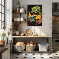 Monster On Wheels Poster