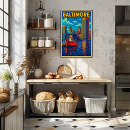 Baltimore Harbor Skyline Poster