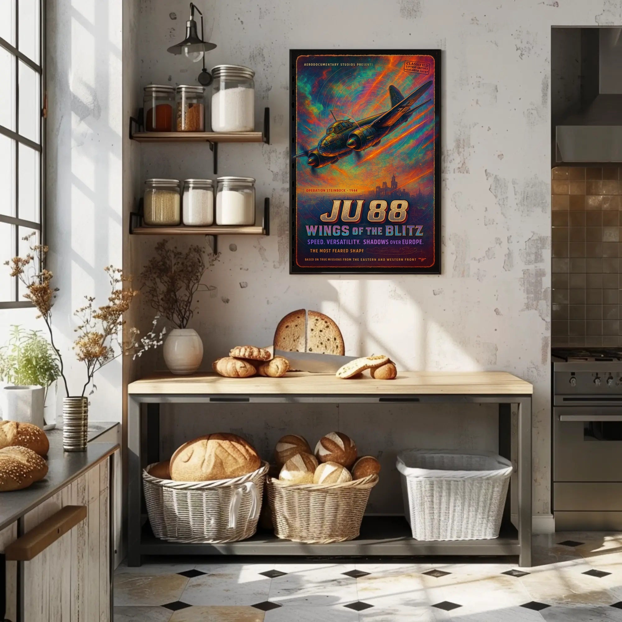 JU 88 Warplane WWII Poster