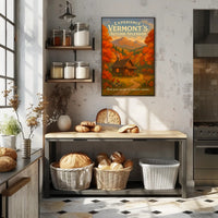 Vermont Autumn Scenic Poster Wall Art Print