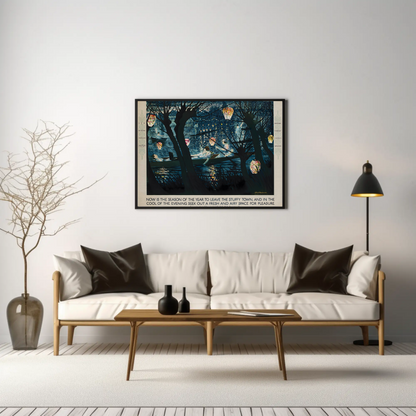London's Underground - Evening River Journey Poster
