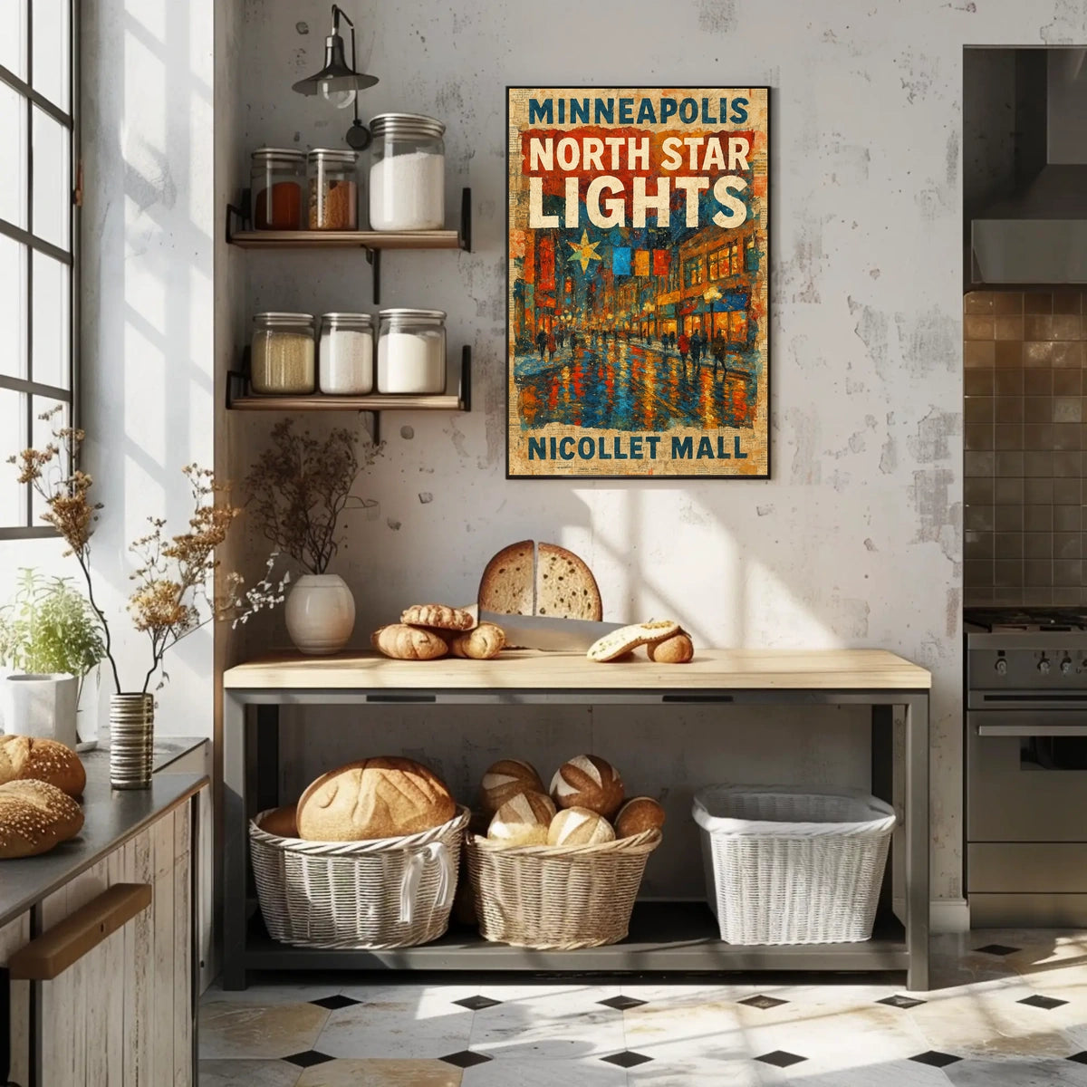 Minneapolis North Star Lights Poster