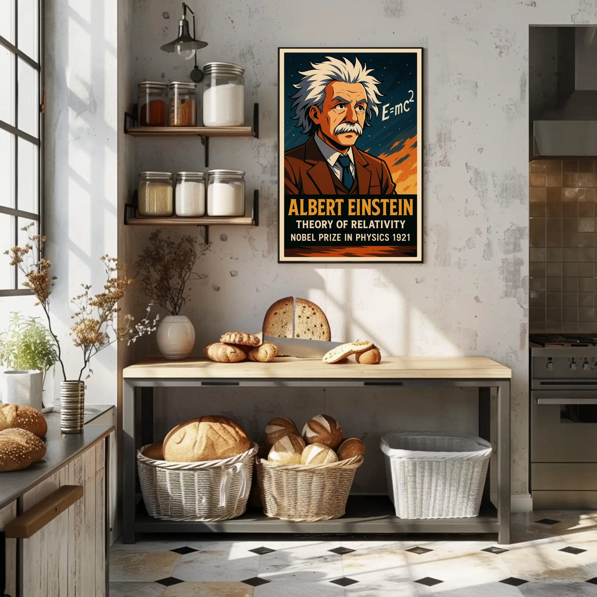 Einstein Relativity Modern Scenic Science Poster