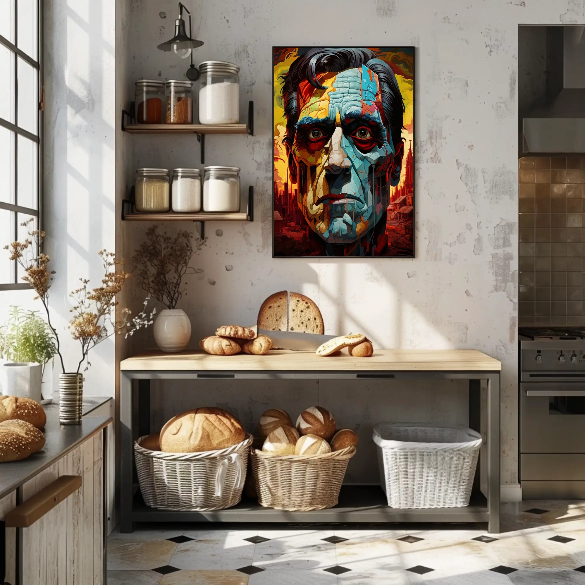 Abstract Portrait Of A Leader Abstract Poster PosterGoat
