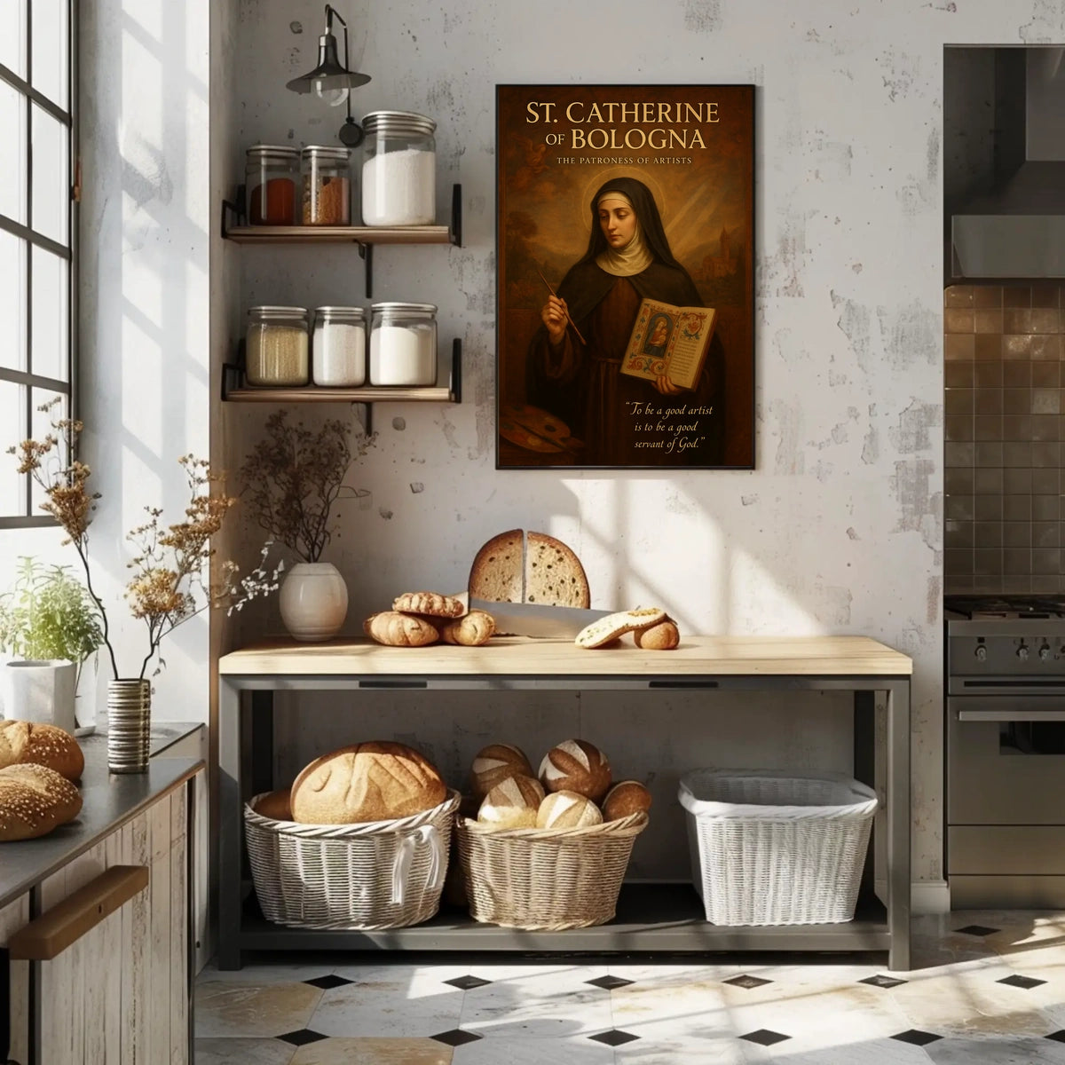 St. Catherine of Bologna The Patroness of Artists Poster