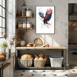 powerful bald eagle flying Poster