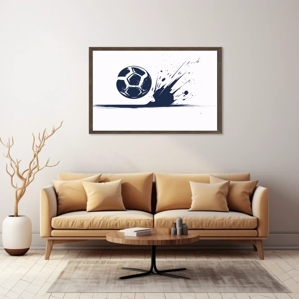 Dynamic Soccer Ball Splash Art Poster