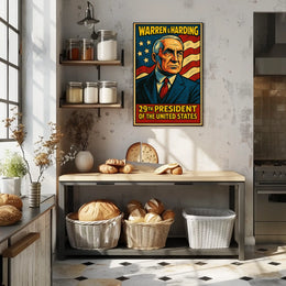 Warren G Harding 29th President Poster History Wall Art
