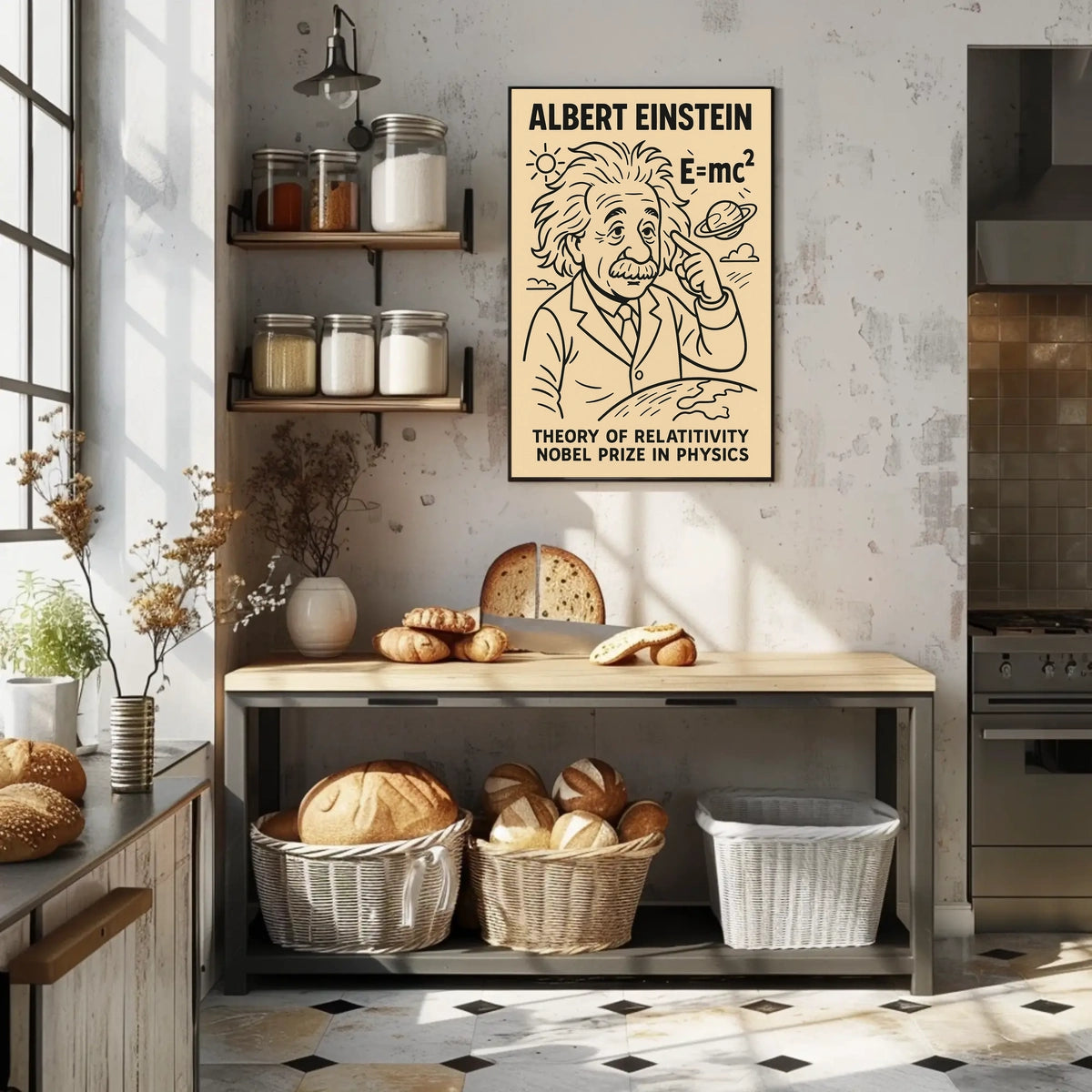 Albert Einstein Relativity Educational Curious Minds Poster