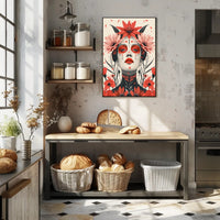 Mystical Floral Portrait Art Poster for Empowerment PosterGoat