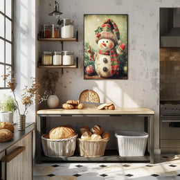 Festive Snowman Delight Poster