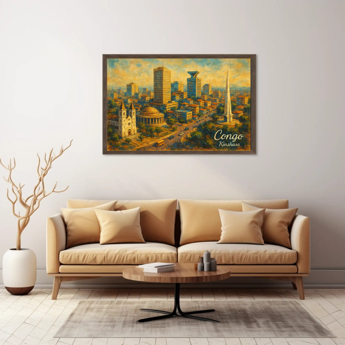 Kinshasa Cityscape Poster