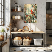 Cardinal In Winter Wonderland Poster