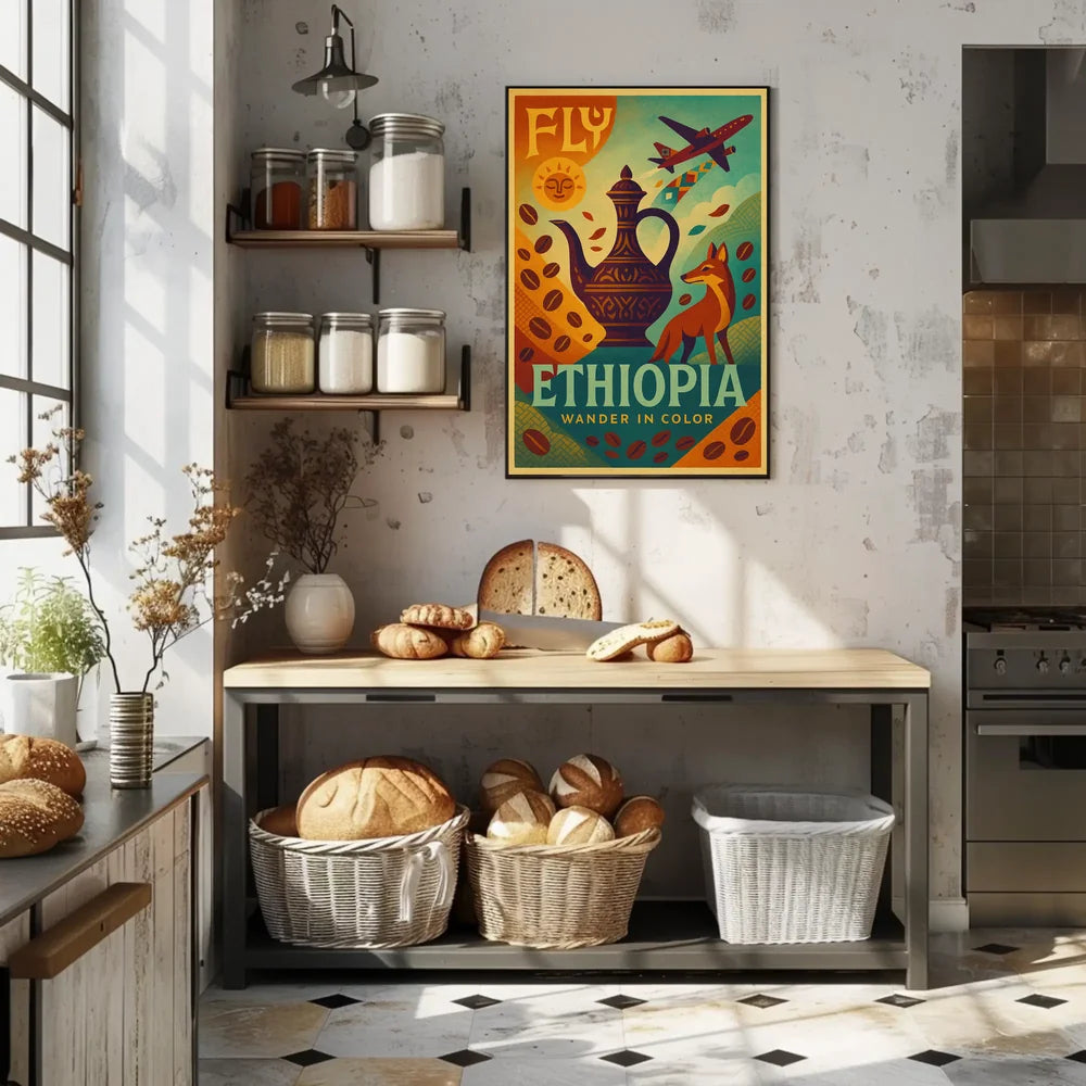 Ethiopian Cultural Journey Vintage Travel Poster PosterGoat