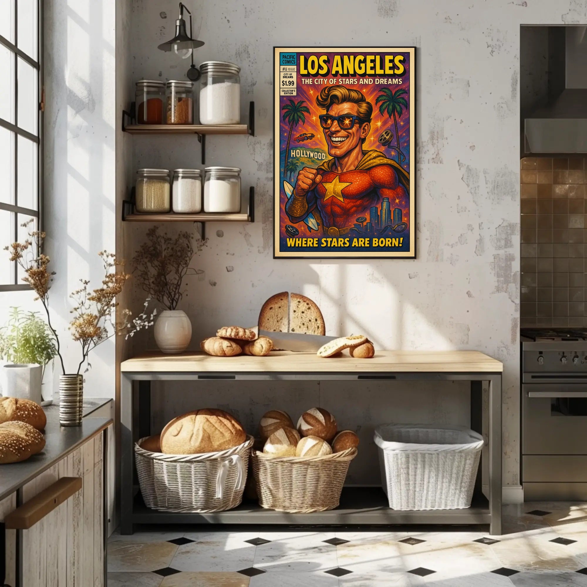 Los Angeles Hollywood Dreamscape Pop Culture Poster