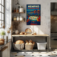Memphis Riverfront Noël Poster