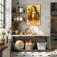 Saint Catherine De Ricci Portrait Of Faith Devotion Poster