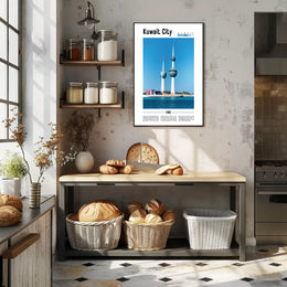 Kuwait City's Vibrant Urban Oasis Art Poster PosterGoat