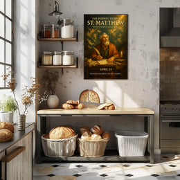 The Inspired Apostle St. Matthew Poster