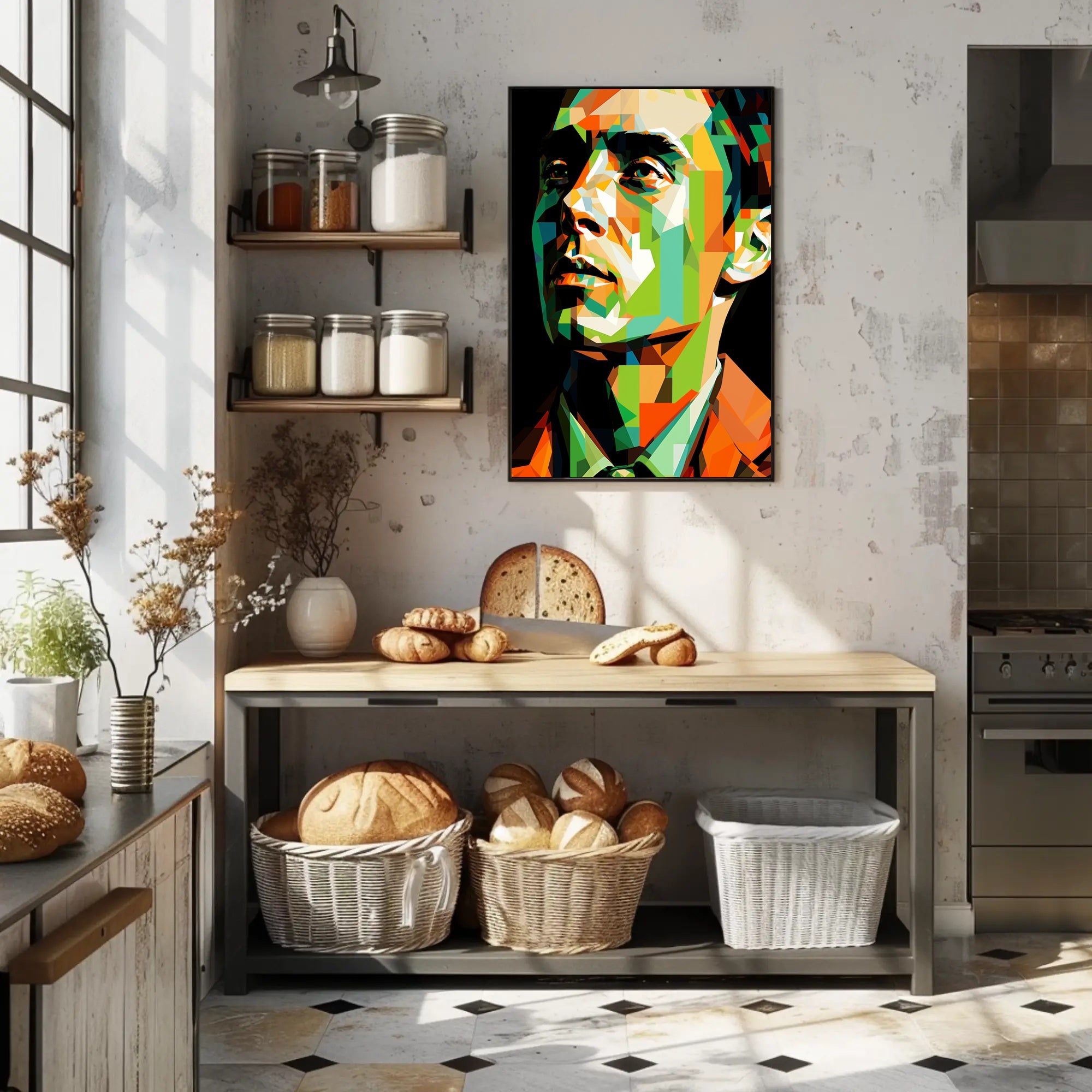 Geometric Portrait Poster PosterGoat