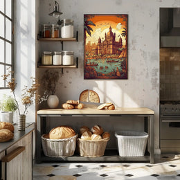Majestic Sunset at the Gateway Poster