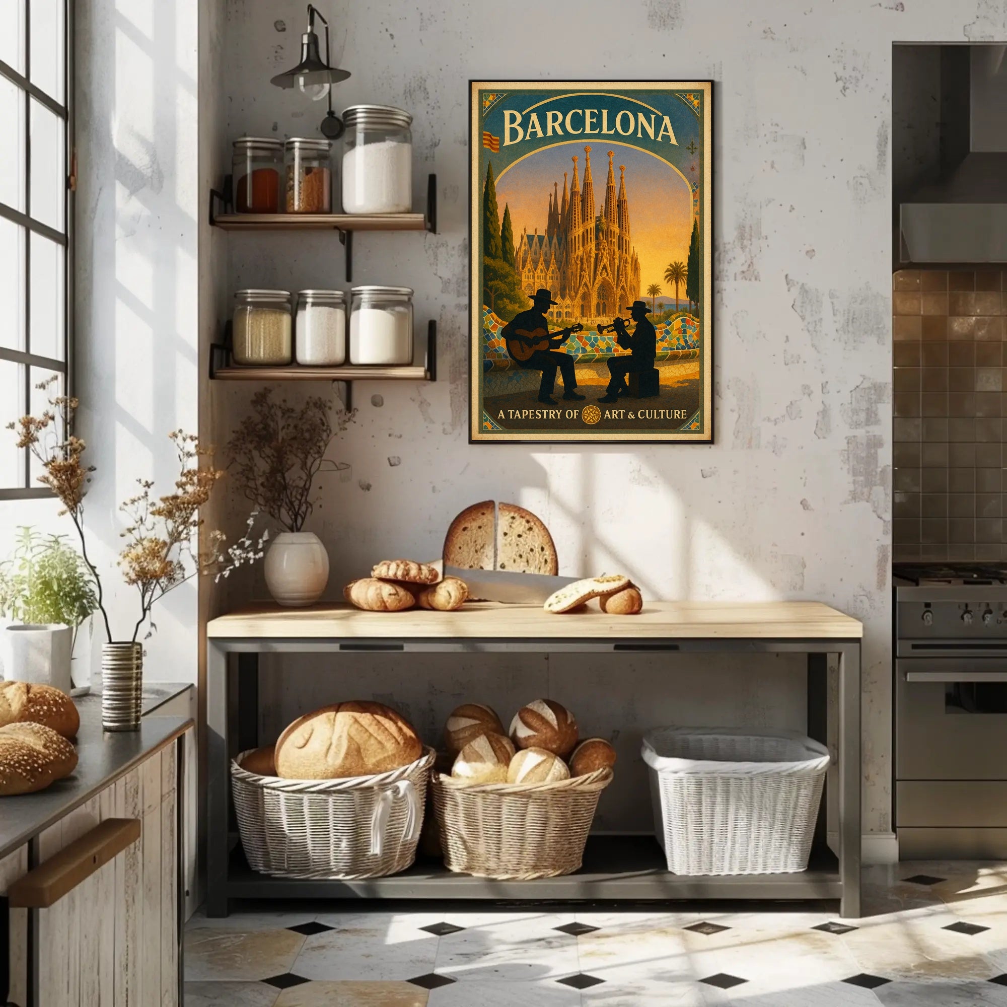 Barcelona Vibrance: A Cultural and Heritage Poster