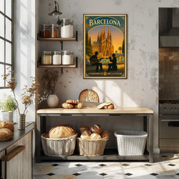 Barcelona Vibrance: A Cultural and Heritage Poster