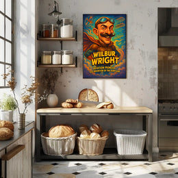 Wilbur Wright Aviation Pioneer Caricature Historical Poster PosterGoat